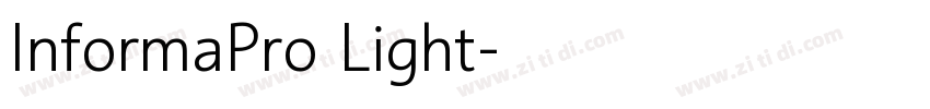 InformaPro Light字体转换